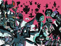 Rule 34 | aromatisse, artist name, bob cut, carbink, clefable, clefairy, comfey, cottonee, debudebumetabo, deino (pokemon), dragon, fangs, floette, florges, flutter mane, galarian form, galarian weezing, gardevoir, gen 1 pokemon, gen 2 pokemon, gen 3 pokemon, gen 4 pokemon, gen 5 pokemon, gen 6 pokemon, gen 7 pokemon, gen 8 pokemon, green hair, guzzlord, hakamo-o, hammer, hat, hatenna, hatterene, hattrem, highres, hydreigon, jangmo-o, kirlia, klefki, kommo-o, mime jr., mimikyu, mr. mime, nintendo, open mouth, pincers, pink background, pokemon, pokemon (creature), red eyes, roaring moon, smile, snubbull, spritzee, swirlix, tears, tinkaton, togekiss, togetic, ultra beast, watermark, whimsicott, wigglytuff, wings, witch hat, zweilous