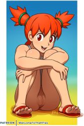 Rule 34 | 1girl, bottomless, feet, natsumi (saru getchu), noise tanker, pussy, sandals, saru getchu