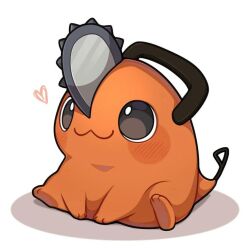 artist_request black_eyes chainsaw chainsaw_man fanart_digital monster orange_fur pochita_(original) source_request