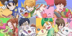 Rule 34 | 3girls, 5boys, absurdres, agumon, bird, bug, cat, digimon, digimon (creature), digimon adventure, gabumon, glasses, gomamon, highres, ishida yamato, izumi koshiro, kido jo, multiple boys, multiple girls, palmon, patamon, piyomon, reptile, tachikawa mimi, tailmon, takaishi takeru, takenouchi sora, tentomon, wings, yagami hikari, yagami taichi