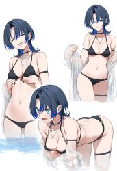 1girl artist_request ass bikini breasts butt_crack character_request cleavage copyright_request jewelry navel necklace swimsuit tagme