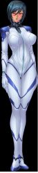 00s 1girl blush bodysuit breasts female_focus full_body highres kagami_hirotaka kangoku_senkan kangoku_senkan_2 kangoku_senkan_3 large_breasts lilith-soft naomi_evans red_eyes short_hair solo
