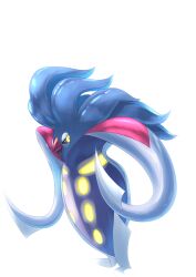 Rule 34 | absurdres, beak, black sclera, blue skin, colored sclera, colored skin, creatures (company), game freak, gen 6 pokemon, glowing, glowing eyes, highres, ki no maru, malamar, nintendo, no humans, pokemon, pokemon (creature), pokemon focus, squid, tentacles, v-shaped eyes, yellow eyes