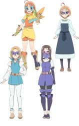 Rule 34 | 4girls, :d, ahoge, black gloves, black pantyhose, blue mask, boots, braid, brown boots, brown gloves, brown hair, character name, chika&#039;s mother (genjitsu no yohane), chika (genjitsu no yohane), elbow gloves, eye mask, family, fingerless gloves, full body, genjitsu no yohane, gloves, high collar, highres, long hair, long sleeves, love live!, love live! sunshine!!, mito (genjitsu no yohane), mother and daughter, mouth veil, multiple girls, official art, open mouth, orange hair, orange socks, pantyhose, pink mask, puffy long sleeves, puffy sleeves, purple mask, red eyes, shima (genjitsu no yohane), short hair, short sleeves, shrug (clothing), siblings, side braid, simple background, sisters, smile, socks, takami chika, takami chika&#039;s mother, takami mito, takami shima, transparent background, veil, white pantyhose, white shrug