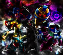 10s 1boy cloak cofagrigus creatures_(company) crystal drapion eelektross electricity energy_ball fangs game_freak gen_4_pokemon gen_5_pokemon ghetsis_(pokemon) glint glowing glowing_eyes green_hair grin hydreigon ice male_focus misterror nintendo open_mouth pokemon pokemon_(creature) pokemon_bw2 red_eyes saliva seismitoad smile team_plasma toxicroak yellow_eyes