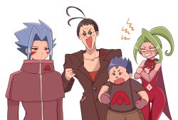 Rule 34 | cape, dinosaur king, edo, green hair, highres, lipstick, long hair, makeup, nopis, noratty, red lips, skin tight, usarapa, yellow eyes