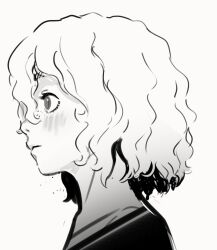 1girl berserk blush butterchalk child curly_hair freckles isma profile short_hair sketch solo solo_focus