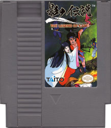 1980s_(style) 1girl 4boys classic company_name copyright_name cover dagger game highres japanese_clothes kage kage_no_densetsu kirihime knife kodachi legend_of_kage long_hair monk multiple_boys nes_cartridge ninja nintendo official_art oldschool retro_artstyle short_sword sword taito weapon wide_sleeves