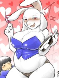 artist_request playboy_bunny fake_animal_ears furry goat open_mouth red_eyes toriel undertale