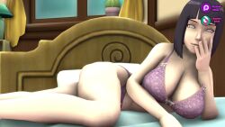1boy 1girl 3d animated bed boruto:_naruto_next_generations bouncing_breasts bra breasts cheating_(relationship) cleavage clothing_aside cum cum_in_pussy ejaculation faceless faceless_male hetero highres hyuuga_hinata impregnation requesting_impregnation indoors interior large_breasts mature_female mcjuniorgohan missionary moaning naruto_(series) panties panties_aside pumping purple_eyes purple_hair room sound underwear uterus vaginal video