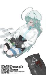 Rule 34 | absurdres, blood, blue archive, corpse, death, flag, highres, israel, izaru 31, needle, no halo, non-web source, palestine, papers, qr code, scattered paper, sewing, sewing needle, shield, yume (blue archive)