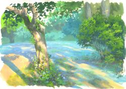 Rule 34 | bush, day, highres, no humans, original, outdoors, sawitou mizuki, scenery, shadow, sunlight, tree