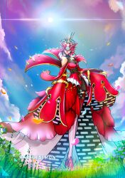 Rule 34 | absurdres, belt, covered eyes, crown, digimon, digimon (creature), highres, long hair, mask, rafflesimon