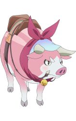 animal_focus bell boar closed_mouth full_body genjitsu_no_yohane highres love_live! love_live!_sunshine!! neck_bell no_humans official_art saddle shishinoshin_(genjitsu_no_yohane) simple_background solo transparent_background v-shaped_eyebrows