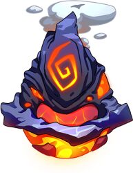 cratio_(dragon_village) dragon_village_(series) dragon_village_collection egg game_cg lava lowres no_humans official_art smoke third-party_source transparent_background