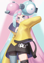 1girl els_(ljhlee12) highres iono_(pokemon) long_hair multicolored_hair nintendo pokemon pokemon_sv solo two-tone_hair very_long_hair