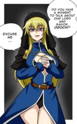 alternate_universe blonde_hair genderswap genderswap_(mtf) goeniko goenitz nun snk text_focus the_king_of_fighters