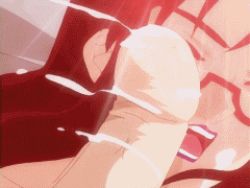 00s 1boy 1girl abuse animated animated_gif bed breasts brown_hair completely_nude glasses hetero large_breasts long_hair lowres lying male_pubic_hair navel nude on_back open_mouth penis penis_slap pubic_hair shitai_wo_arau tsuyusaki_chigusa uncensored what