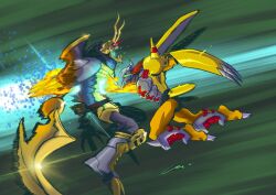 Rule 34 | armor, claws, digimon, gokumon, helmet, highres, horns, skull, wargreymon