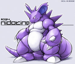 creatures_(company) game_freak gen_1_pokemon horns nidoking nintendo no_humans pokemon pokemon_(creature) single_horn tail