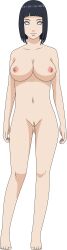 1girl absurdres aged_up armpit_crease arms_at_sides barefoot black_hair bob_cut boruto:_naruto_next_generations breasts cleft_of_venus collarbone completely_nude expressionless eyelashes facing_viewer feet female_focus fingernails full_body gluteal_fold groin highres hyuuga_hinata knees large_breasts legs lionprideart lips looking_at_viewer mature_female medium_hair naruto_(series) navel neck nipples no_pupils nude pigeon-toed purple_eyes pussy sidelocks standing stomach thighs toenails toes transparent_background wide_hips