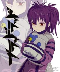 1girl anzishen bear blood_lad gloves long_hair purple_hair red_eyes solo vlad_t._liz white_gloves