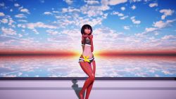 1girl 3d animal_ears animated artist_request ass ass_focus audible_music bikini black_bikini black_leotard breasts brown_hair butt_crack cat_ears city close-up curvy dancing dark_skin fake_animal_ears female_focus fishnets full_body full_moon highres huge_ass impossible_clothes impossible_leotard leotard looking_at_viewer mikumikudance_(medium) mizuki_yukikaze mizuki_yukikaze_(future) moon neon_lights night night_sky one-piece_tan pink_eyes shiny_clothes shiny_skin short_hair skin_tight sky small_breasts solo sound squatting standing swimsuit tagme taimanin_(series) taimanin_rpgx taimanin_suit taimanin_yukikaze tan tanline thong thong_bikini thong_leotard video wide_hips