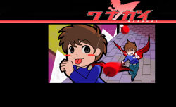 apple cape food fruit gun i_wanna_be_the_guy red_eyes the_father the_kid weapon