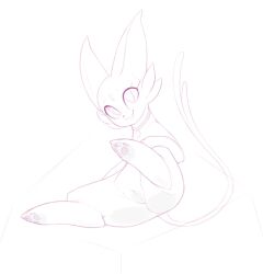 Rule 34 | 1girl, :3, against glass, animal collar, animal focus, animal sexualization, ass, cleft of venus, collar, espeon, female focus, forehead jewel, forked tail, from below, full body, gen 2 pokemon, happy, kekitopu, looking at viewer, nintendo, open mouth, pawpads, pokemon, pokemon (creature), pussy, raised eyebrows, simple background, sitting, sketch, smile, solo, tail, white background