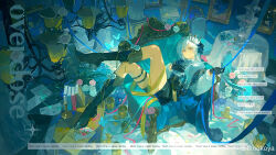 1girl absurdres black_boots boots bug butterfly crown flower full_body gloves hair_ornament highres insect kneehighs long_sleeves lying nokoya on_back original ribbon sample_watermark shirt shorts socks watermark white_hair