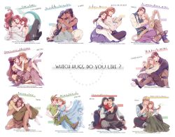 6+boys 6+girls absurdres aladdin_(disney) aladdin_(movie) anna_(frozen) ariel_(disney) aurora_(disney) beauty_and_the_beast_(disney) belle_(disney) black_hair blonde_hair blue_eyes brown_eyes brown_hair disney_princess dress eric_(disney) fa_mulan_(disney) flower flynn_rider frozen_(disney) gloves hercules_(1997_movie) hercules_(disney) highres jane_porter jasmine_(disney) jewelry kristoff_(frozen) li_shang_(disney) long_hair megara_(disney) mizala mulan_(movie) multiple_boys multiple_girls phillip_(disney) ponytail prince_adam_(disney) rapunzel_(disney) sleeping_beauty_(disney) smile tangled tarzan_(disney) tarzan_(disney_movie) the_little_mermaid_(disney) walt_disney&#039;s_peter_pan wendy_darling