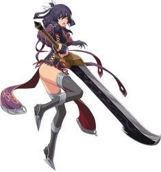1girl breasts enami_katsumi medium_breasts official_art rixia_mao sword tagme weapon