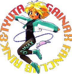 blonde_hair gainax jumping lowres sonoda_ken&#039;ichi tan transparent_background