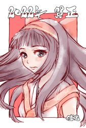 1girl ainu_clothes black_dress black_hair breasts dress expressionless hair_ribbon highres japanese_text long_hair looking_at_viewer medium_breasts nakoruru ribbon samurai_spirits snk solo the_king_of_fighters the_king_of_fighters_xv translation_request