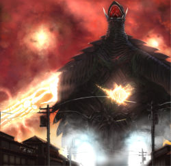 Rule 34 | amputee, banishing fist, banishing sword, battle damage, bleeding, blood, colored blood, daiei film, damaged, deep wound, elemental (creature), energy, energy arm, energy fist, explosion, fire, fire elemental, gamera, gamera (series), gamera 3: revenge of iris, giant, giant monster, glowing, glowing fist, glowing hand, glowing injury, glowing scar, glowing wound, green blood, injury, kaiju, monster, plasma, power lines, prosthesis, prosthetic arm, smoke, steam, suttoko, turtle, tusks