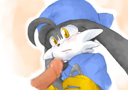 artist_request bandai_namco black_fur blush cat censored furry gloves hat inminent_sex kaze_no_klonoa klonoa klonoa_2:_lunatea&#039;s_veil long_ears nervous penis shirt tears