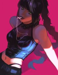 Rule 34 | 1girl, absurdres, baldur&#039;s gate, baldur&#039;s gate 3, black hair, black shirt, breasts, contemporary, cross, cross necklace, cymk 8, dungeons & dragons, dungeons &amp; dragons, green eyes, highres, jewelry, long hair, medium breasts, necklace, shadowheart (baldur&#039;s gate), shirt, solo, upper body