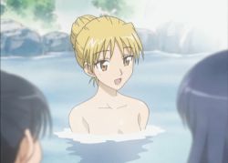 00s 1boy 3girls animated animated_gif annoyed ass black_hair blonde_hair blue_hair blush embarrassed facial_hair harima_kenji multiple_girls mustache naked_towel nude onsen sawachika_eri school_rumble steam sunglasses suou_mikoto_(school_rumble) surprised sweat towel towel_slip tsukamoto_tenma voyeurism wardrobe_malfunction water wet