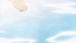 00s 2girls animated animated_gif anime_screenshot aoi_anna ass barefoot bath bathtub blush breasts feet female_focus gloves large_breasts long_hair multiple_girls pink_hair sakura_(godannar) screencap shinkon_gattai_godannar!! tickles
