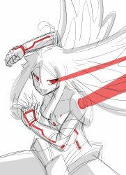 1girl angry attack breasts bug butterfly butterfly_wings digimon digimon_(creature) hudiemon insect insect_wings looking_at_viewer medium_breasts open_mouth ph6xeivbgpimggg red_eyes red_lining thick_thighs thighhighs thighs wings