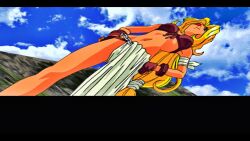 animated beach bikini close-up cutscene highres pov solo standing swimsuit tagme thousand_arms video video_game_screencap