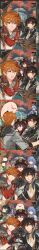 absurdres aether_(genshin_impact) boo_tao_(genshin_impact) calpi15 camera ganyu_(genshin_impact) genshin_impact group_picture heart_gesture highres hu_tao_(genshin_impact) keqing_(genshin_impact) liyue lofter lofter_logo lofter_username outdoors recording tartaglia_(genshin_impact) viewfinder zhongli_(genshin_impact)