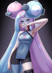 1girl els_(ljhlee12) highres iono_(pokemon) long_hair multicolored_hair nintendo pokemon pokemon_sv solo two-tone_hair very_long_hair