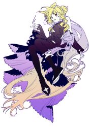 Rule 34 | 1girl, absurdly long hair, absurdres, bare shoulders, bilibili 748203, black boots, black dress, blonde hair, boots, chinese commentary, commentary request, curly hair, detached sleeves, dress, floating, hair bun, hair ornament, heterochromia, highres, indie virtual youtuber, kaofish, long bangs, long hair, long sleeves, looking at viewer, open mouth, red eyes, sidelocks, simple background, single side bun, sleeves past wrists, solo, star (symbol), star hair ornament, thigh boots, very long hair, virtual youtuber, wavy hair, white background, yellow eyes