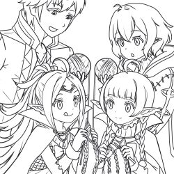 1boy 3girls family father_and_daughter female_morgan_(fire_emblem) fire_emblem fire_emblem_awakening knitting male_robin_(fire_emblem) mother_and_daughter multiple_girls nah_(fire_emblem) nintendo nowi_(fire_emblem) shin41818 siblings sisters yarn yarn_ball