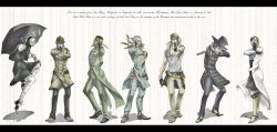 6+boys aiming aiming_at_viewer ascot bad_id bad_pixiv_id belt belt_pouch blackmore bodysuit boots coat disco_(sbr) doctor_ferdinand english_text full_body gun handgun hat highres holding holding_gun holding_weapon holster jojo_no_kimyou_na_bouken knee_boots lab_coat letterboxed loafers magenta_magenta male_focus mask mike_o mike_o. multiple_boys necktie outstretched_arm pocket pouch ringo_roadagain shoes short_hair standing steel_ball_run tiego umbrella weapon wekapipo