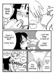 Rule 34 | 1boy, 1girl, black eyes, black hair, blush, breasts, couple, cunnilingus, dragon ball, dragon ball super, fellatio, happy, highres, kiss, long hair, mai (future) (dragon ball), munchkin kittyhams, nipples, oral, penis, pubic hair, pussy, sex, smile, trunks (dragon ball), trunks (future) (dragon ball), uncensored, vaginal