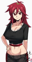 1girl absurdres beyblade beyblade_x breasts highres large_breasts mature_female nekki_ai red_eyes red_hair wide_hips