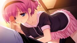 1boy 1girl black_bow black_hairband black_hoodie black_thighhighs blue_eyes bow breasts censored collarbone covered_erect_nipples cowboy_shot dutch_angle erection faceless faceless_male fingernails frilled_bow frills fumio_(ura_fmo) game_cg grisaia_(series) grisaia_no_kajitsu hair_bow hairband half-closed_eyes handjob hetero highres hood hoodie kazami_yuuji kneeling komine_sachi leaning_forward light_blush light_rays long_eyelashes long_fingernails looking_at_another looking_at_penis medium_breasts miniskirt mosaic_censoring non-web_source official_art out_of_frame penis pink_hair pink_skirt pleated_skirt pov raised_inner_eyebrows shirt short_hair short_sleeves sidelocks skirt sparkling_eyes sunbeam sunlight swept_bangs thick_eyelashes thighhighs thighs three_quarter_view two_side_up white_shirt