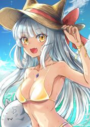 Rule 34 | alternate costume, bikini, breasts, highres, nia (xenoblade), small breasts, sofusan1526, swimsuit, xenoblade chronicles (series), xenoblade chronicles 2, yellow eyes